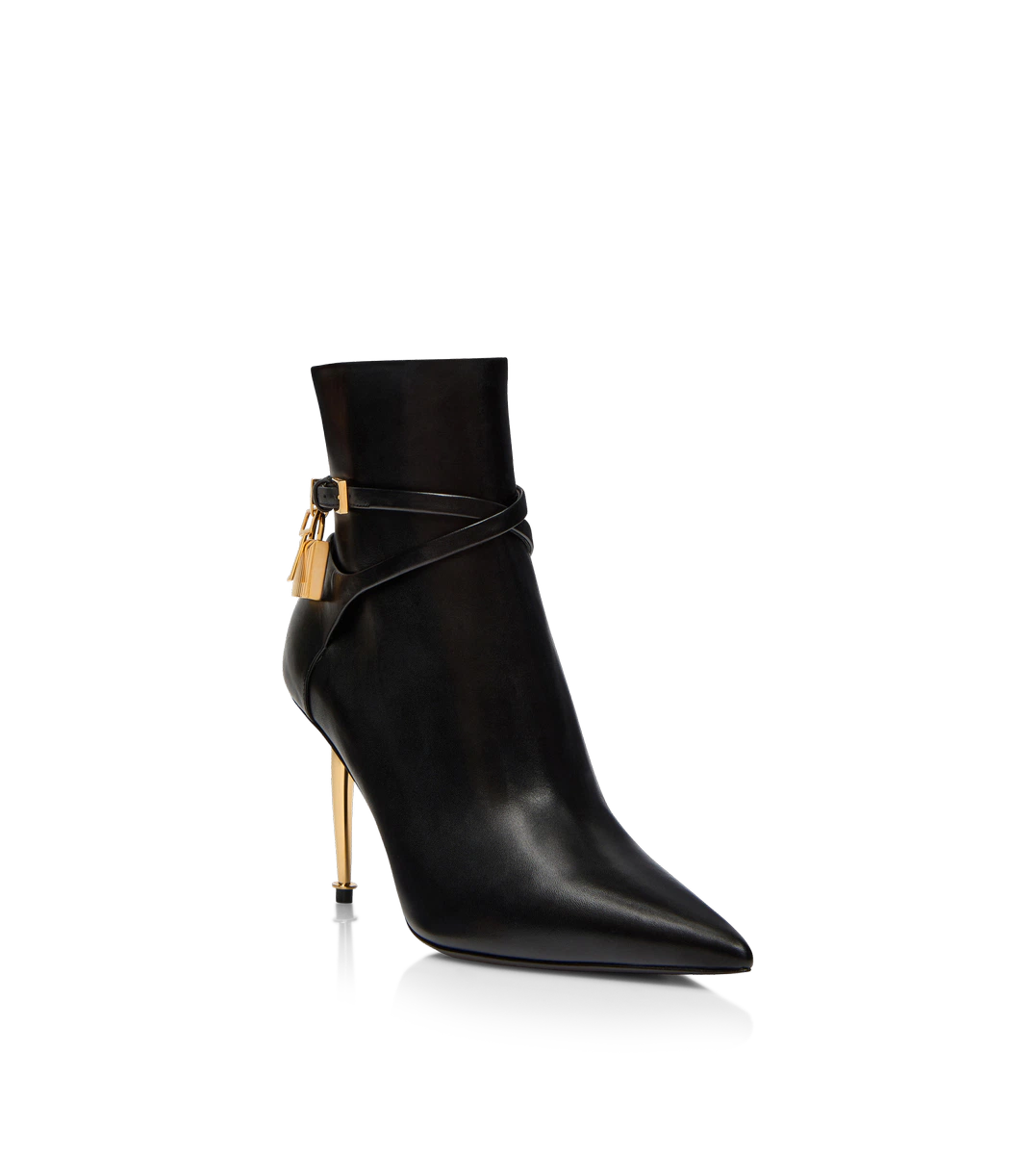 85MM HOHE LEDERSTIEFELETTE MIT VORHÄNGESCHLOSS 85MM HOHE LEDERSTIEFELETTE MIT VORHÄNGESCHLOSS