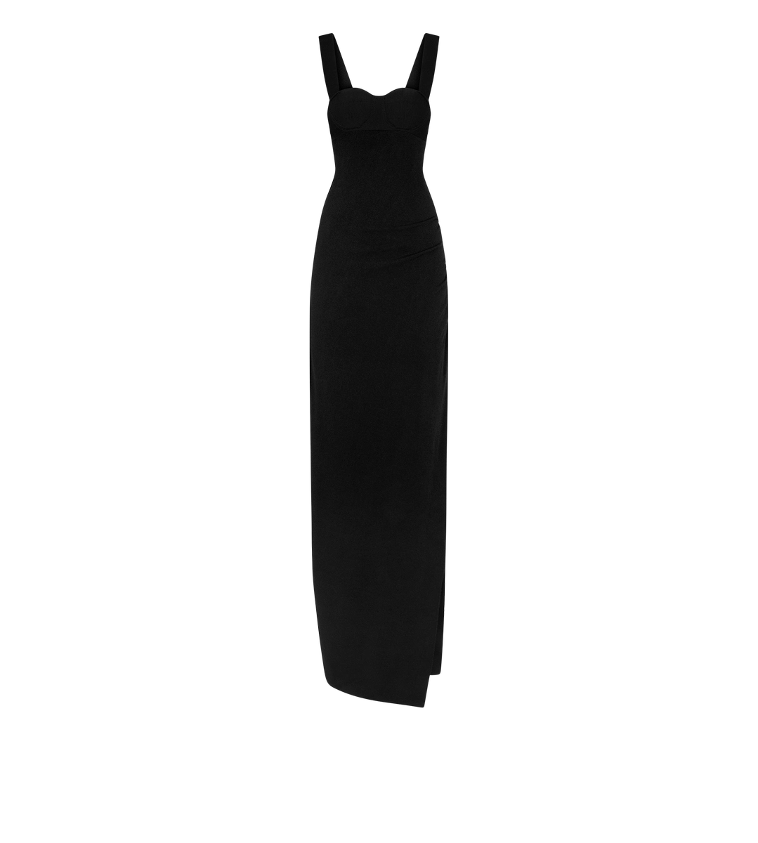 ABENDKLEID AUS STRETCH-VISKOSESTRICK ABENDKLEID AUS STRETCH-VISKOSESTRICK