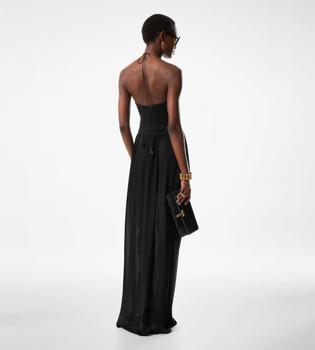 ABENDKLEID MIT KORDELZUG UND CUT-OUT-DETAILS ABENDKLEID MIT KORDELZUG UND CUT-OUT-DETAILS