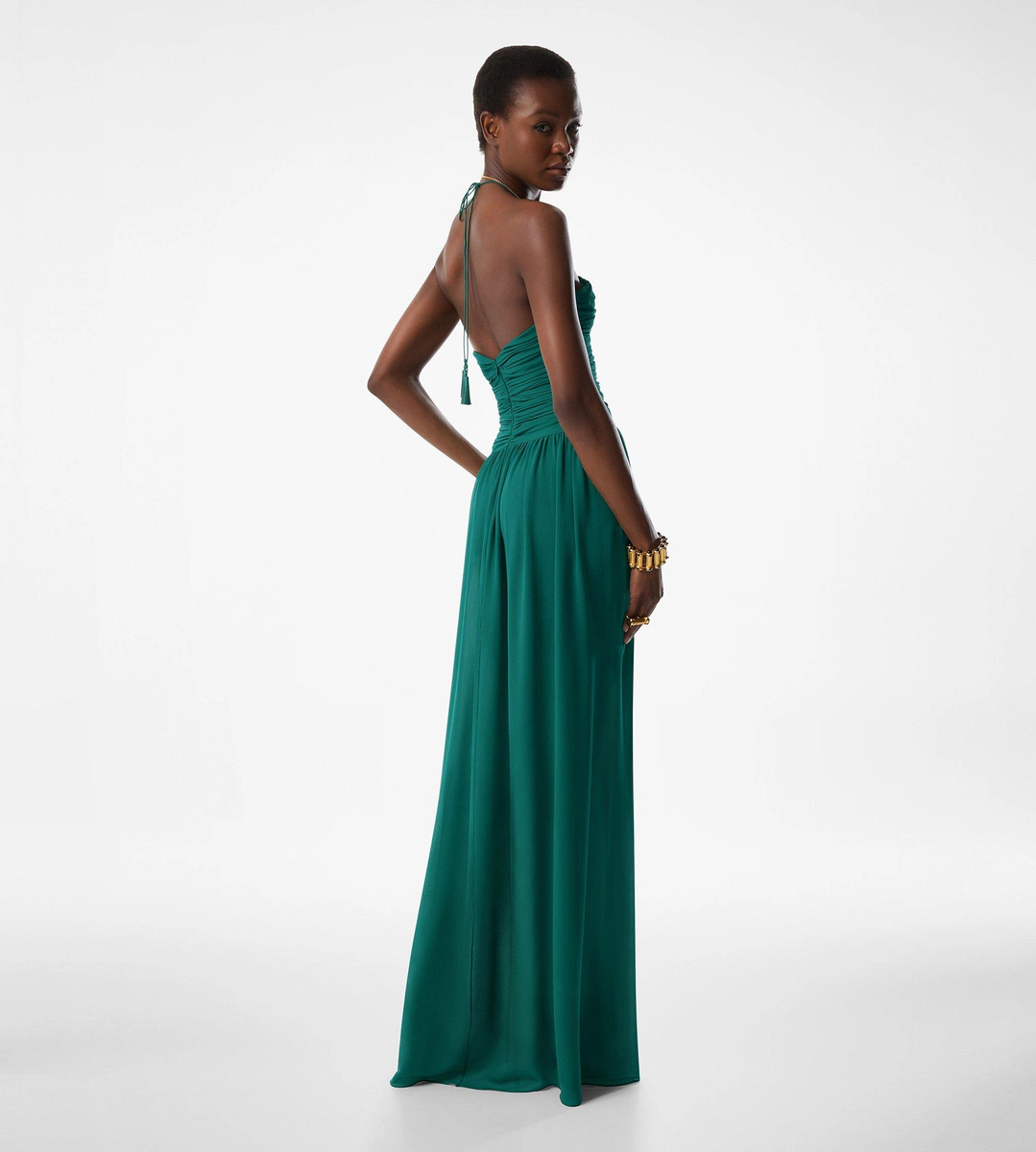 ABENDKLEID MIT KORDELZUG UND CUT-OUT-DETAILS ABENDKLEID MIT KORDELZUG UND CUT-OUT-DETAILS