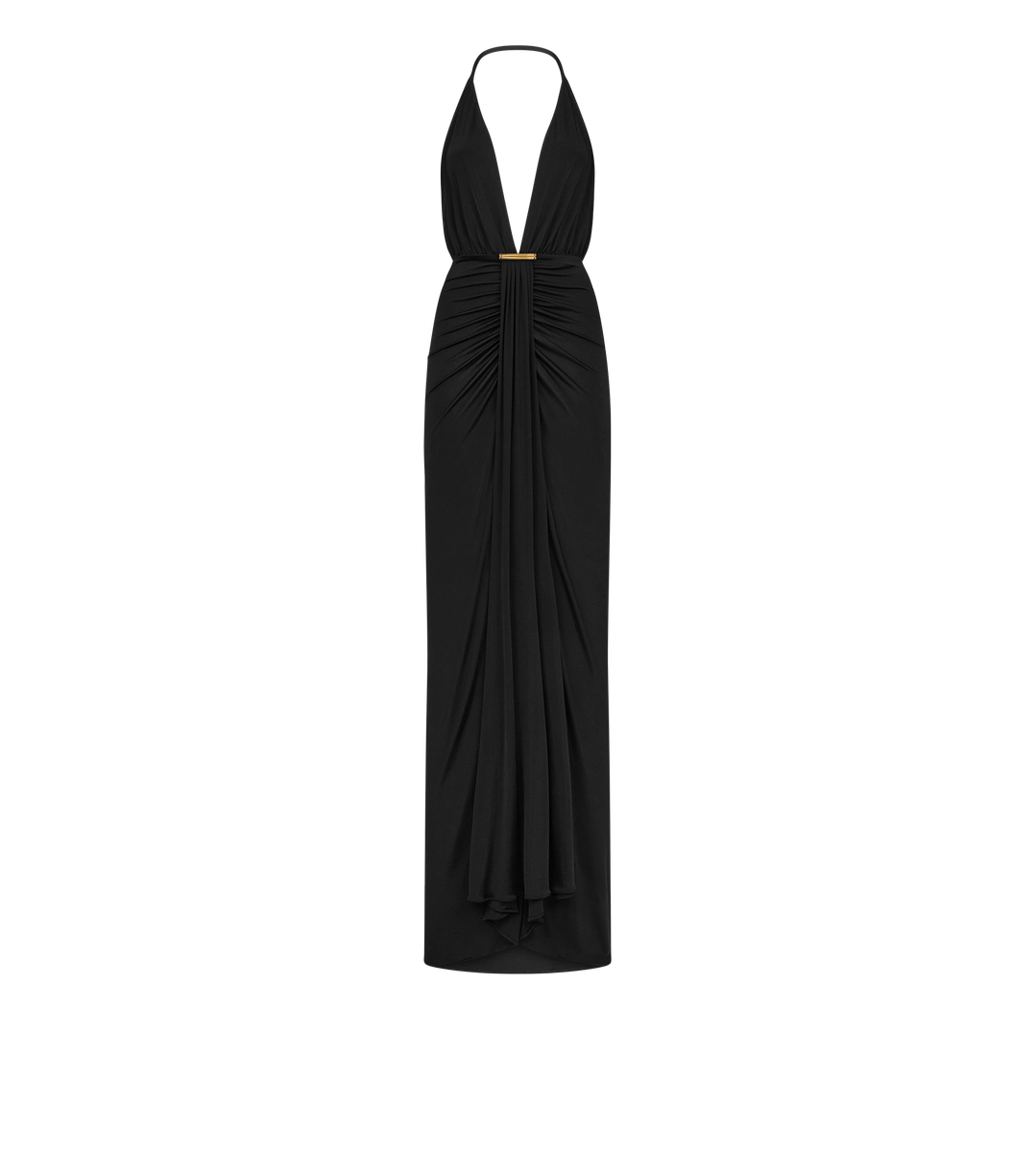 ABENDKLEID MIT V-AUSSCHNITT UND DRAPIERTEM WASSERFALLDETAIL ABENDKLEID MIT V-AUSSCHNITT UND DRAPIERTEM WASSERFALLDETAIL