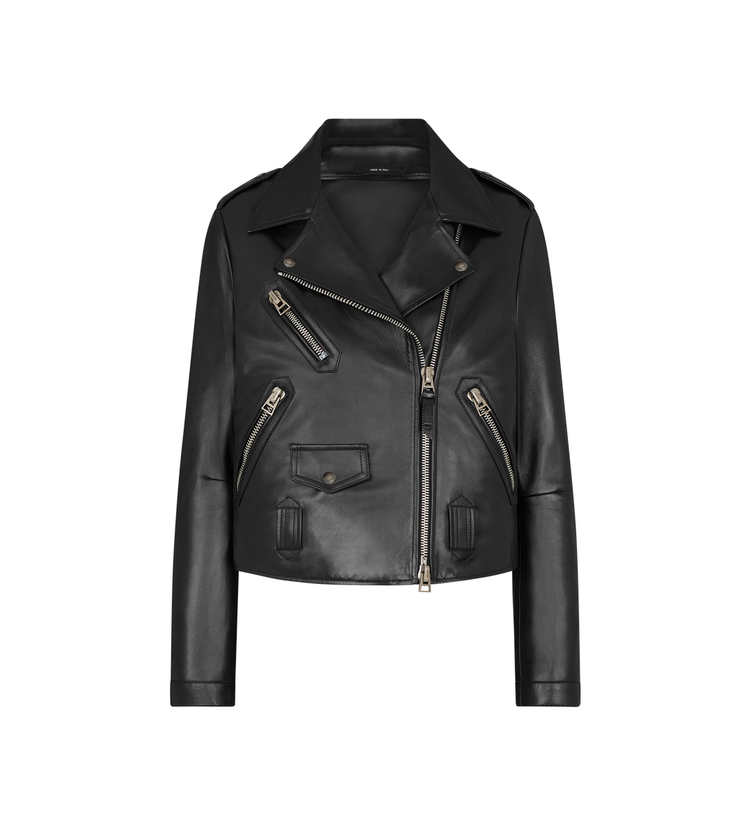 ASYMMETRISCHE BIKERJACKE AUS LEDER ASYMMETRISCHE BIKERJACKE AUS LEDER