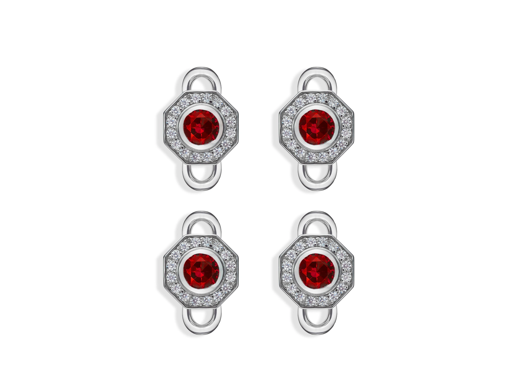 Achteckige Diamantohrstecker Achteckige Diamantohrstecker