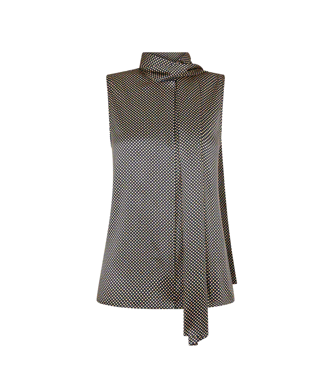 ÄRMELLOSE LAVALLIERE-SEIDENBLUSE ÄRMELLOSE LAVALLIERE-SEIDENBLUSE