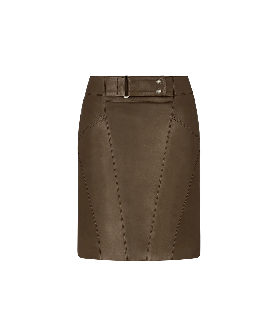 BLEISTIFTROCK AUS LEDER ÜBER DEM KNIE BLEISTIFTROCK AUS LEDER ÜBER DEM KNIE