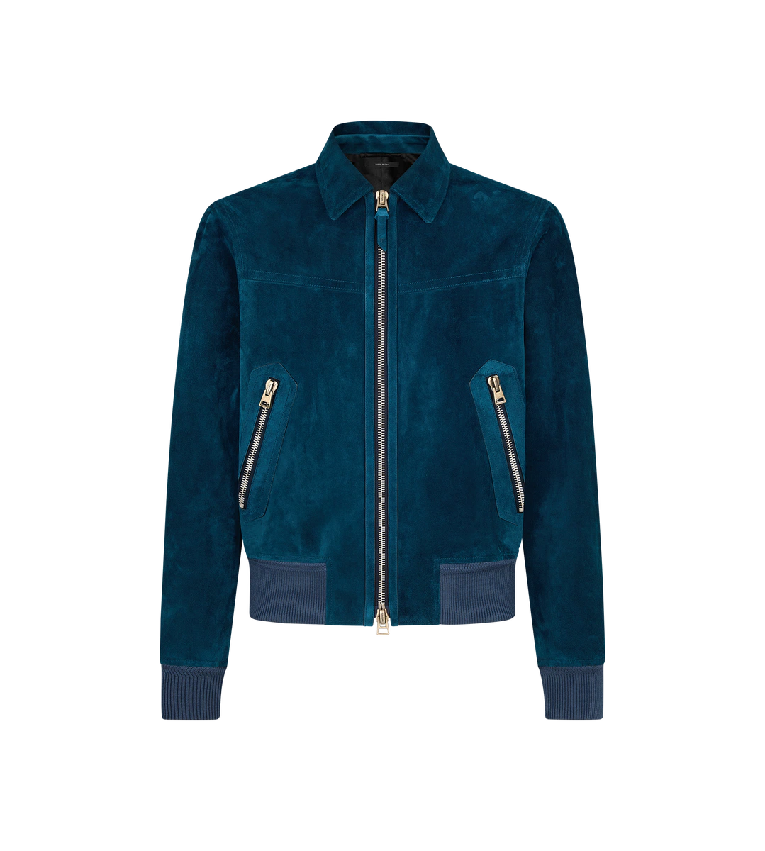 BLOUSON AUS KASCHMIR-WILDLEDER MIT KRAGEN BLOUSON AUS KASCHMIR-WILDLEDER MIT KRAGEN