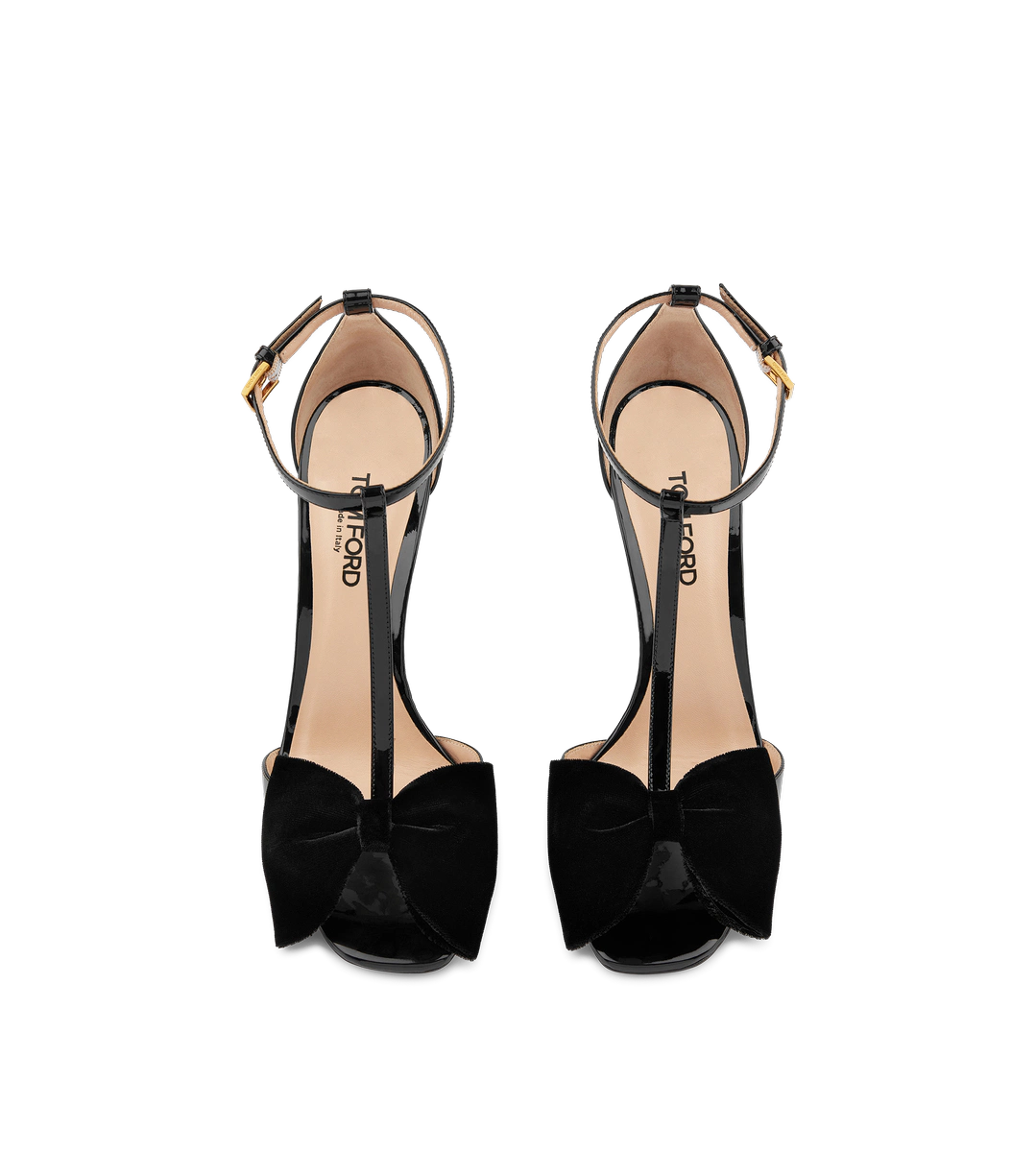 BRIGITTE-SANDALE AUS LACKLEDER UND SAMT BRIGITTE-SANDALE AUS LACKLEDER UND SAMT