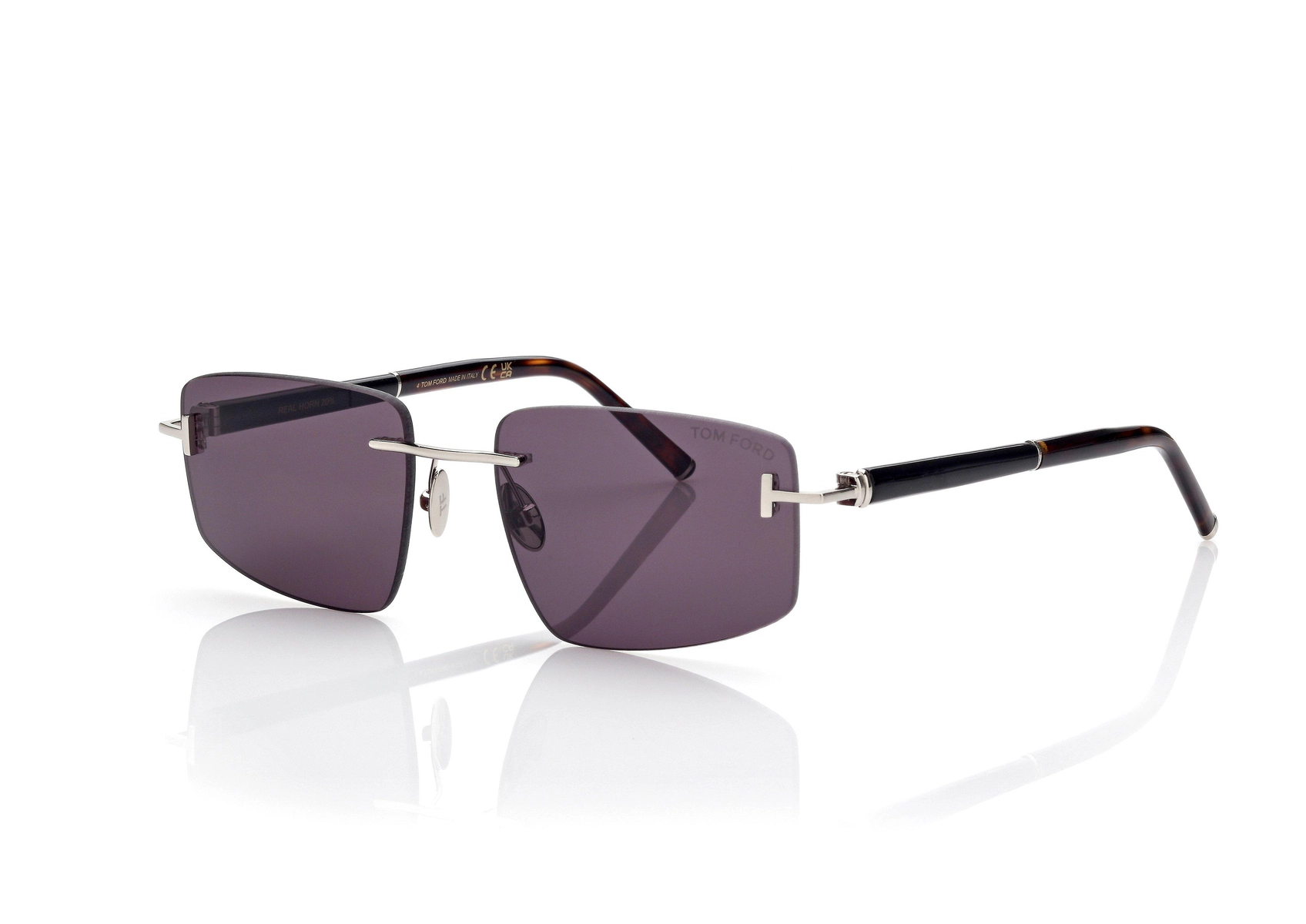 ECKIGE SONNENBRILLE AUS TITAN UND HORN