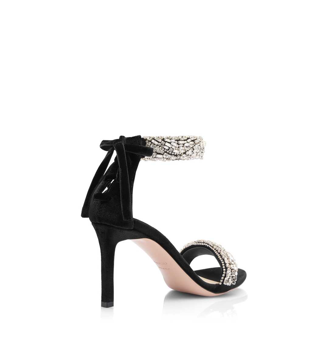 EDIE SANDALE AUS SAMT MIT KRISTALLVERZIERUNG EDIE SANDALE AUS SAMT MIT KRISTALLVERZIERUNG