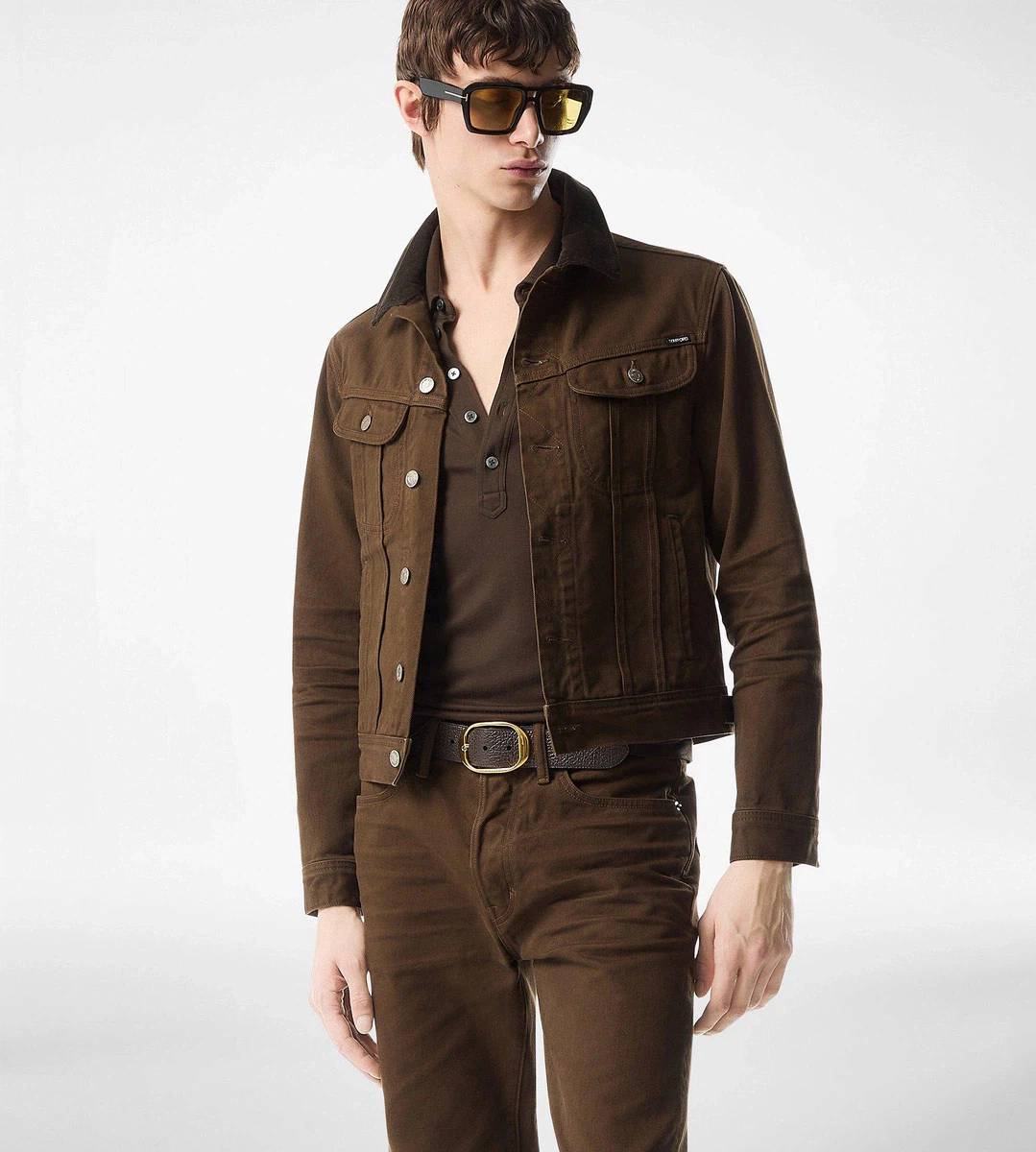 Jeansjacke aus Twill mit Cordkragen Jeansjacke aus Twill mit Cordkragen