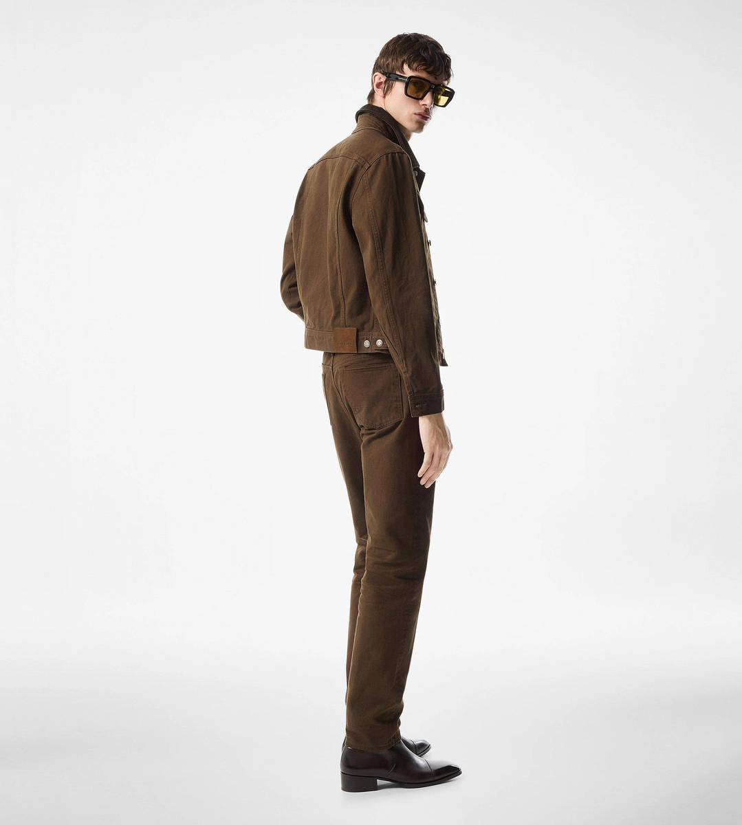 Jeansjacke aus Twill mit Cordkragen Jeansjacke aus Twill mit Cordkragen