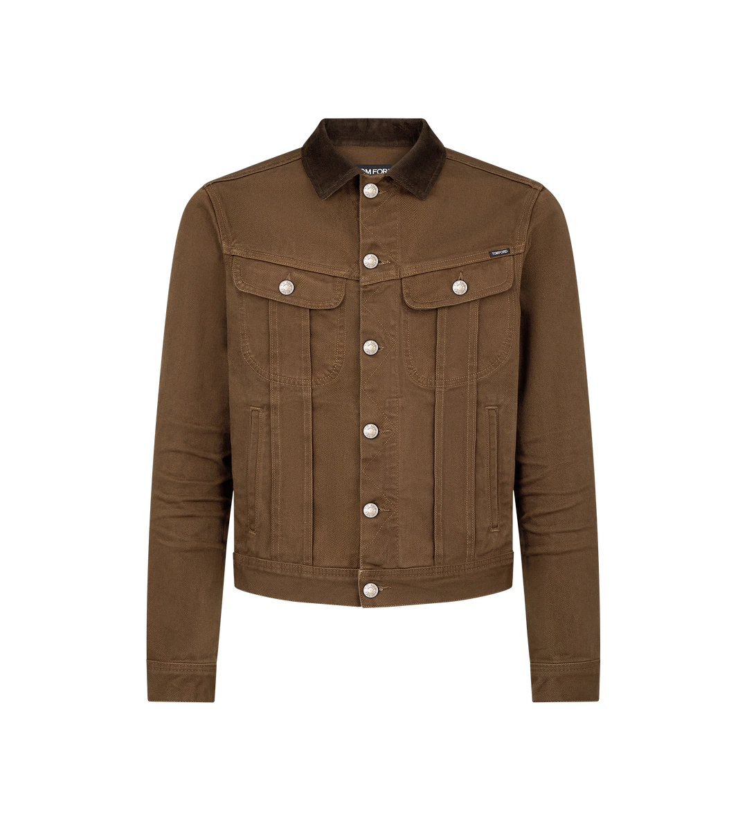 Jeansjacke aus Twill mit Cordkragen Jeansjacke aus Twill mit Cordkragen