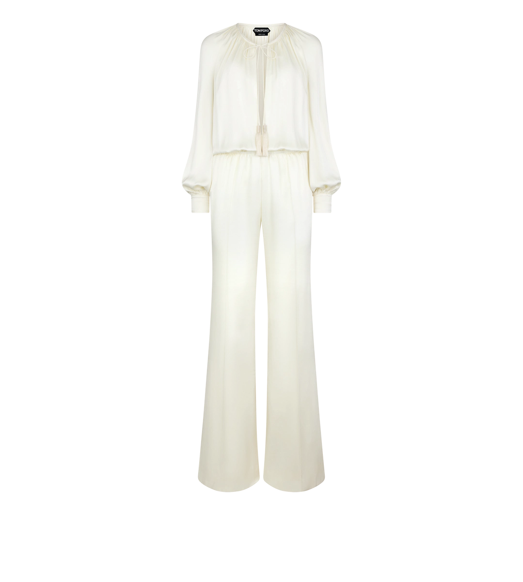 LANGÄRMELIGER JUMPSUIT MIT RAFFINIERUNG