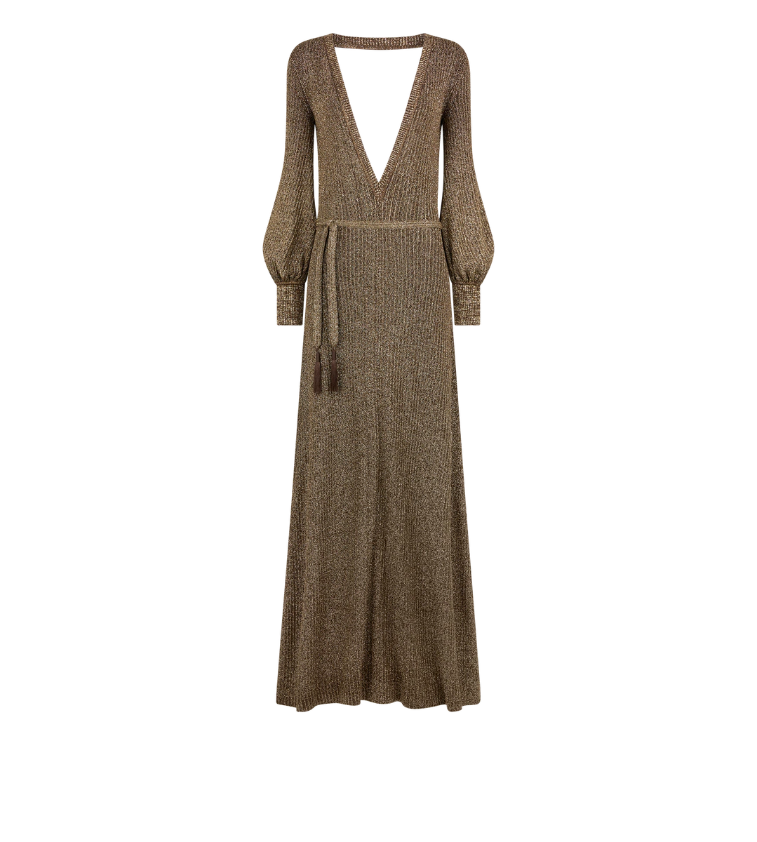 LANGES KLEID MIT V-AUSSCHNITT UND OFFENEM RÜCKEN LANGES KLEID MIT V-AUSSCHNITT UND OFFENEM RÜCKEN