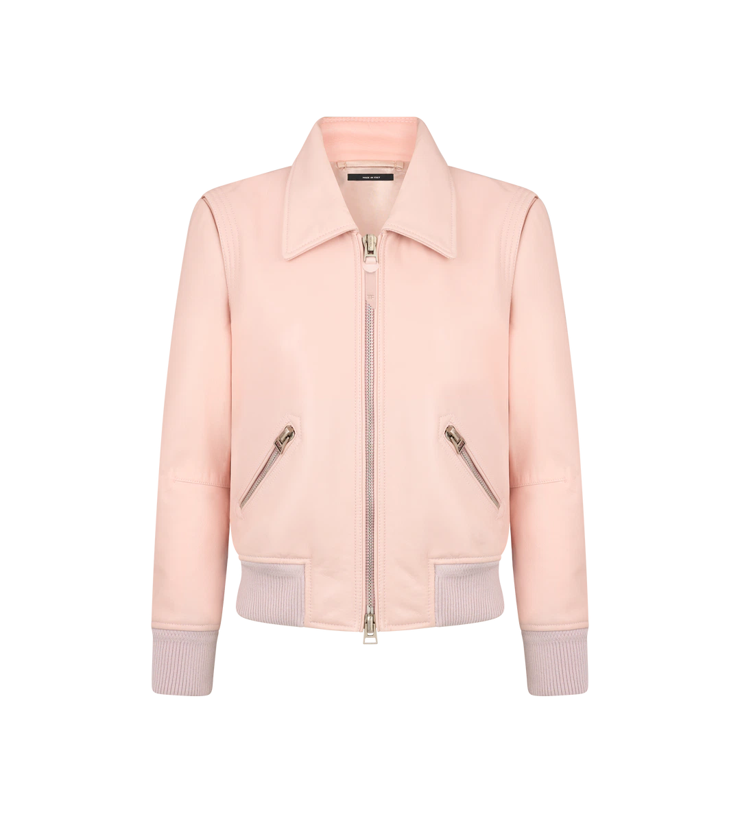 LEDERBLOUSON MIT KRAGEN LEDERBLOUSON MIT KRAGEN