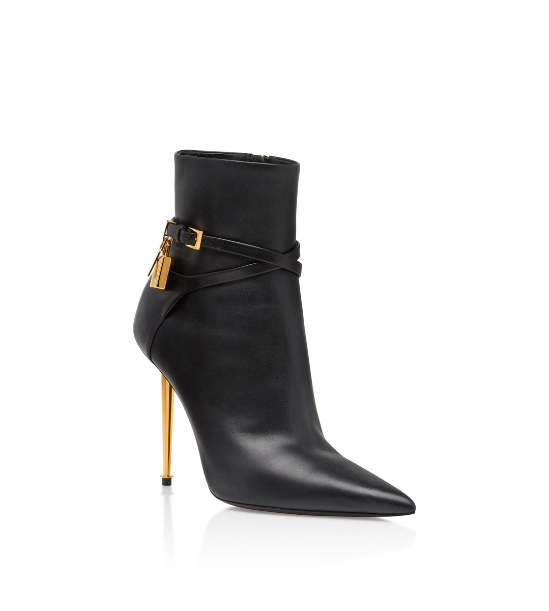 LEDERSTIEFELETTE MIT VORHÄNGESCHLOSS LEDERSTIEFELETTE MIT VORHÄNGESCHLOSS