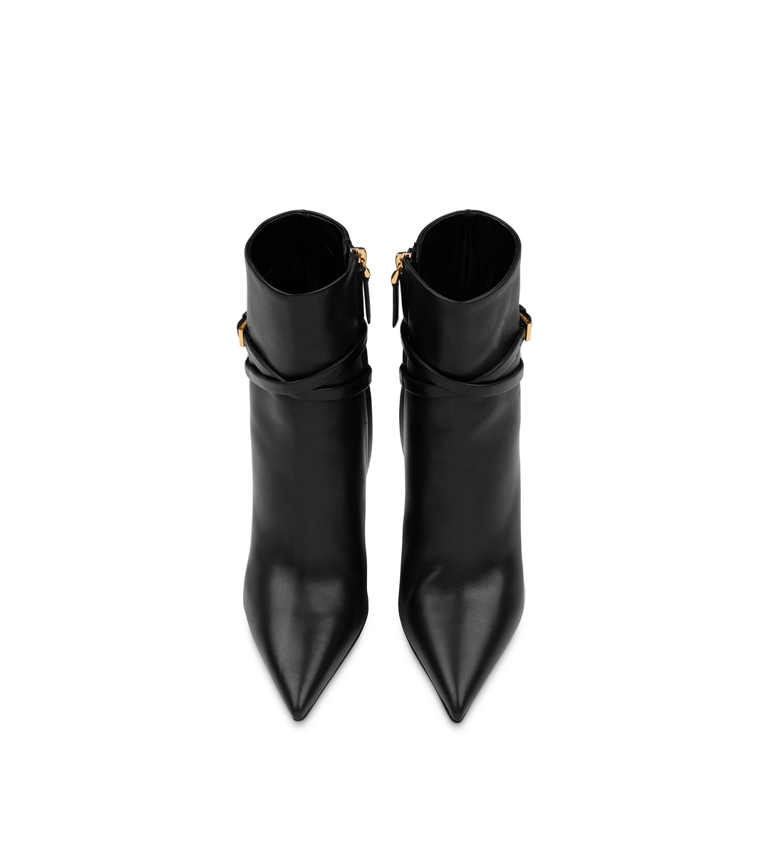 LEDERSTIEFELETTE MIT VORHÄNGESCHLOSS LEDERSTIEFELETTE MIT VORHÄNGESCHLOSS