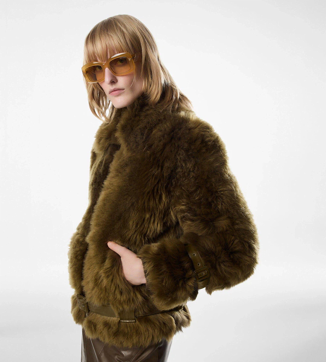 SHEARLING BLOUSON MIT LEDERDETAILS SHEARLING BLOUSON MIT LEDERDETAILS