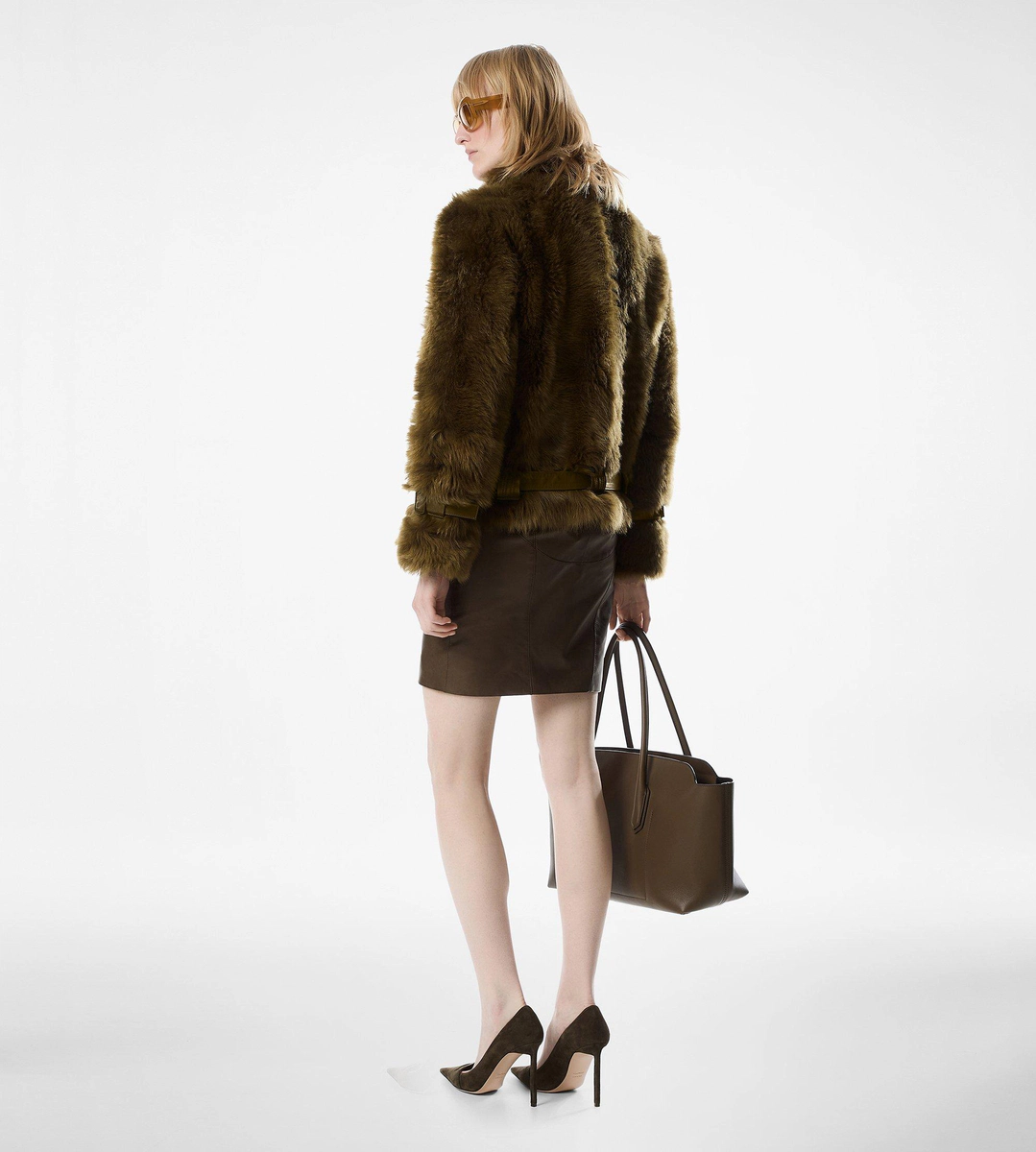 SHEARLING BLOUSON MIT LEDERDETAILS SHEARLING BLOUSON MIT LEDERDETAILS