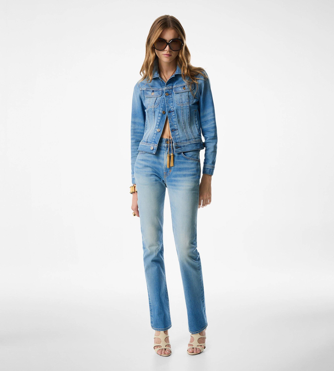 SOMMERLICHE JACKE MIT STONE WASHED-DENIM SOMMERLICHE JACKE MIT STONE WASHED-DENIM