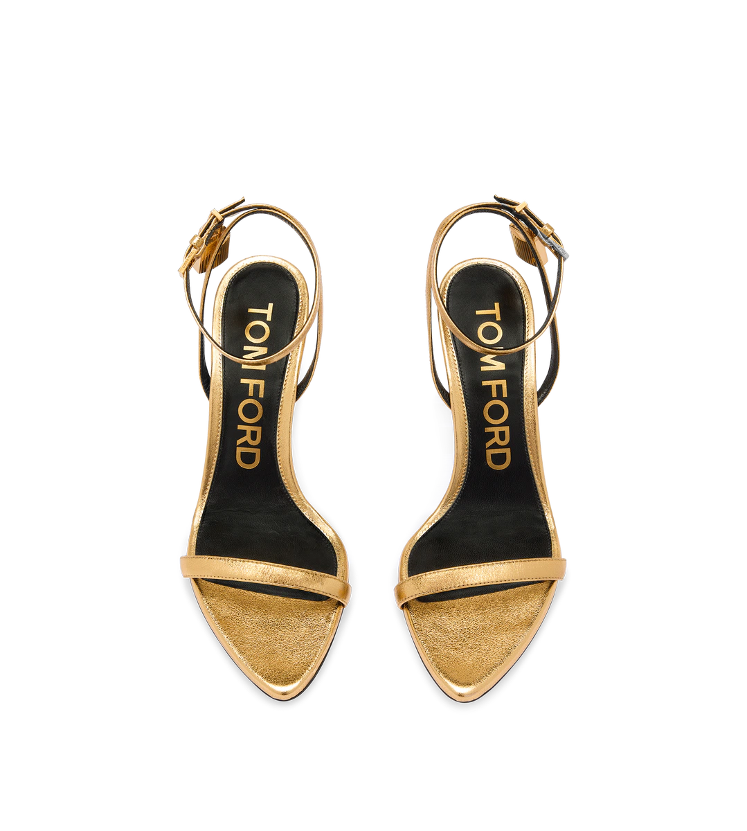 SPITZE NAKED-SANDALEN AUS LAMINIERTEM NAPPALEDER MIT VORHÄNGESCHLOSS, 85 MM SPITZE NAKED-SANDALEN AUS LAMINIERTEM NAPPALEDER MIT VORHÄNGESCHLOSS, 85 MM