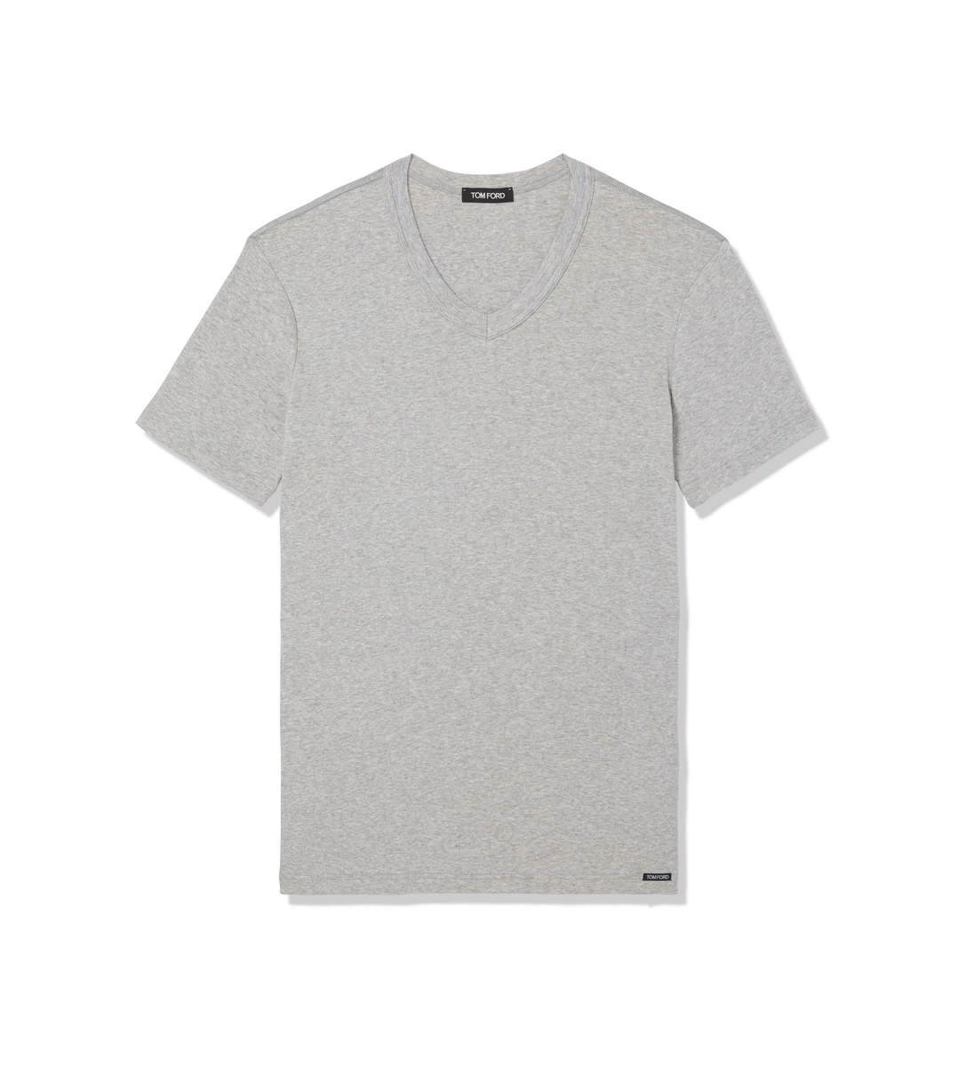 T-SHIRT AUS BAUMWOLLE MIT V-AUSSCHNITT T-SHIRT AUS BAUMWOLLE MIT V-AUSSCHNITT