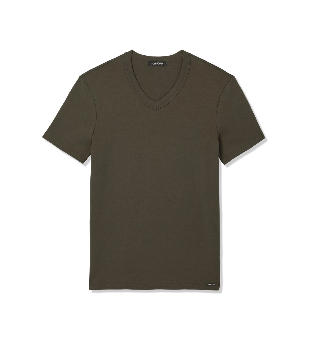 T-SHIRT AUS BAUMWOLLE MIT V-AUSSCHNITT T-SHIRT AUS BAUMWOLLE MIT V-AUSSCHNITT