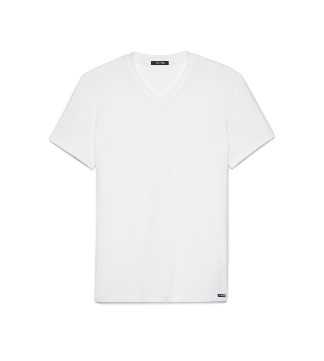 T-SHIRT AUS BAUMWOLLE MIT V-AUSSCHNITT T-SHIRT AUS BAUMWOLLE MIT V-AUSSCHNITT