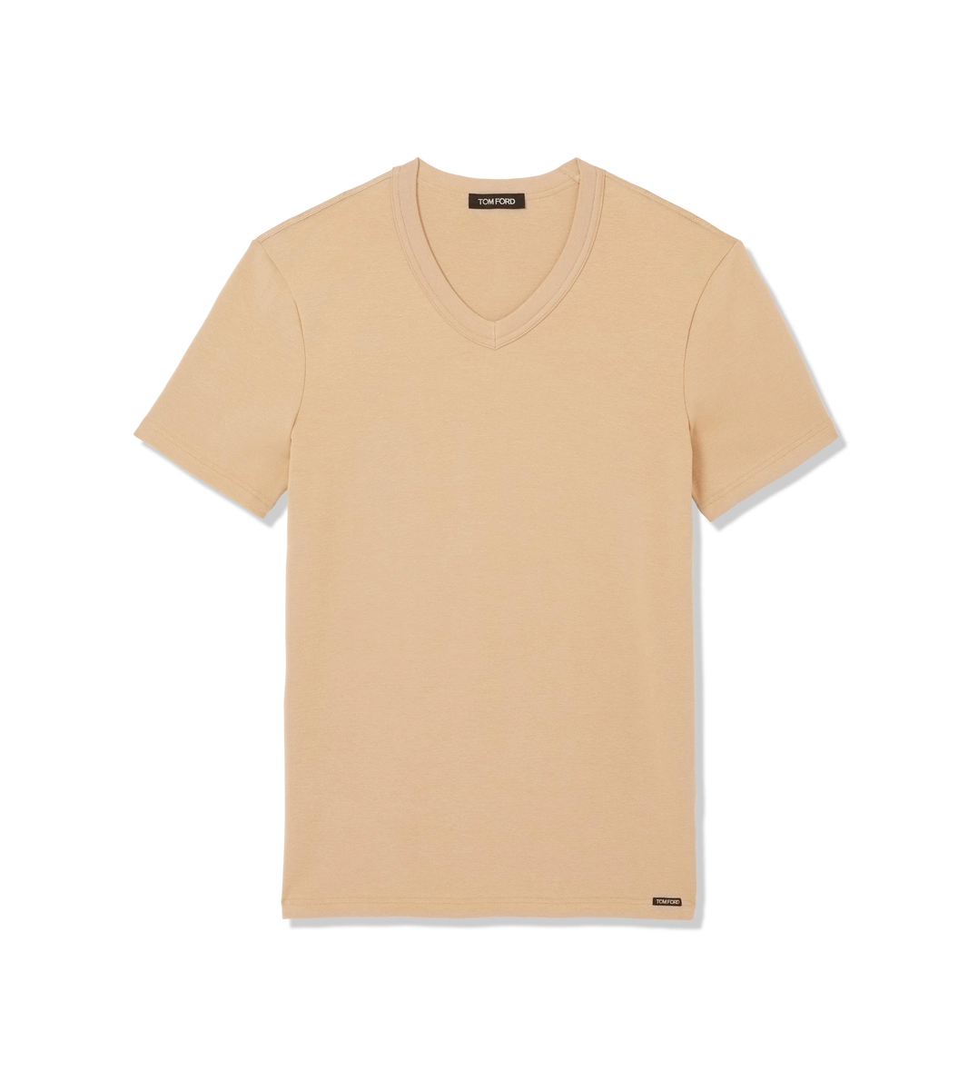 T-SHIRT AUS BAUMWOLLE MIT V-AUSSCHNITT T-SHIRT AUS BAUMWOLLE MIT V-AUSSCHNITT