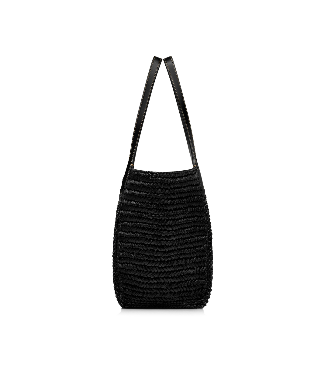 TARA MITTLERE TOTE AUS RAFFIA UND LEDER TARA MITTLERE TOTE AUS RAFFIA UND LEDER