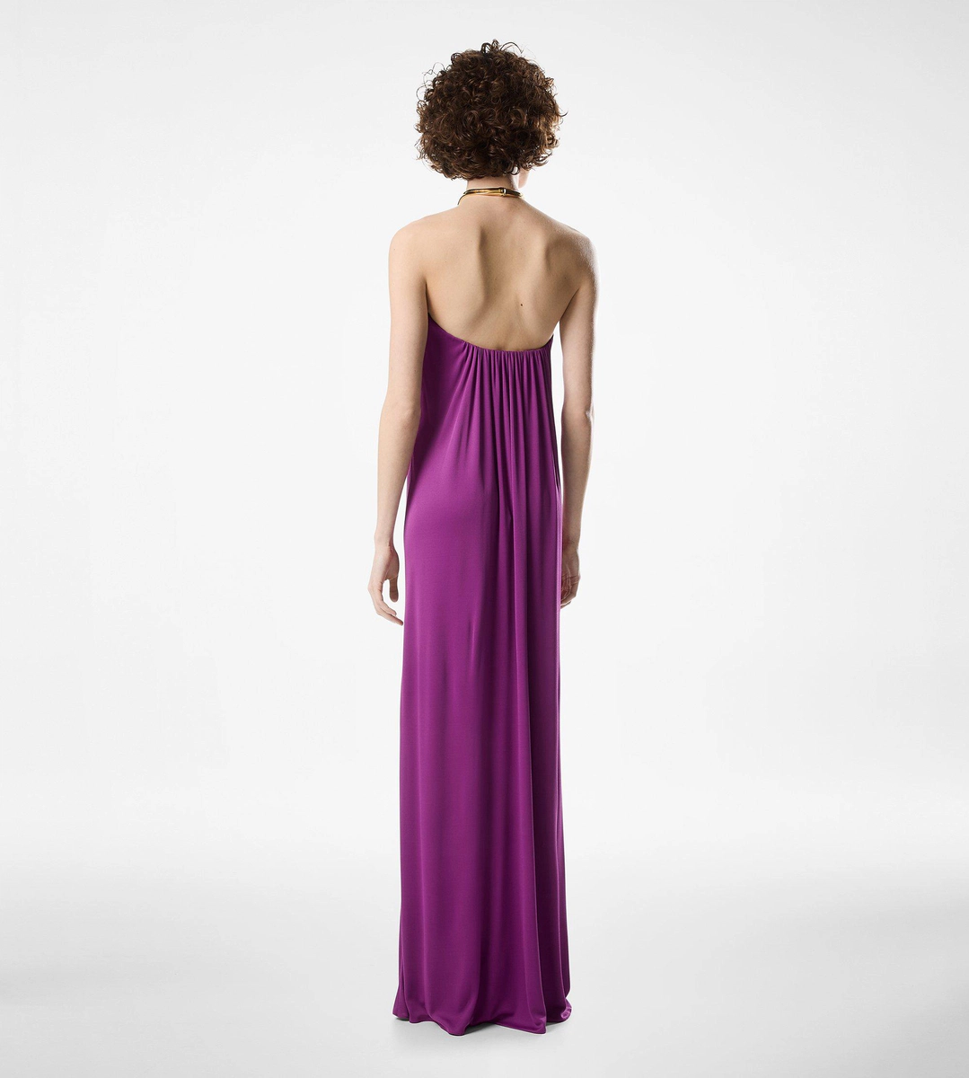TRÄGERLOSES, DRAPIERTES ABENDKLEID TRÄGERLOSES, DRAPIERTES ABENDKLEID