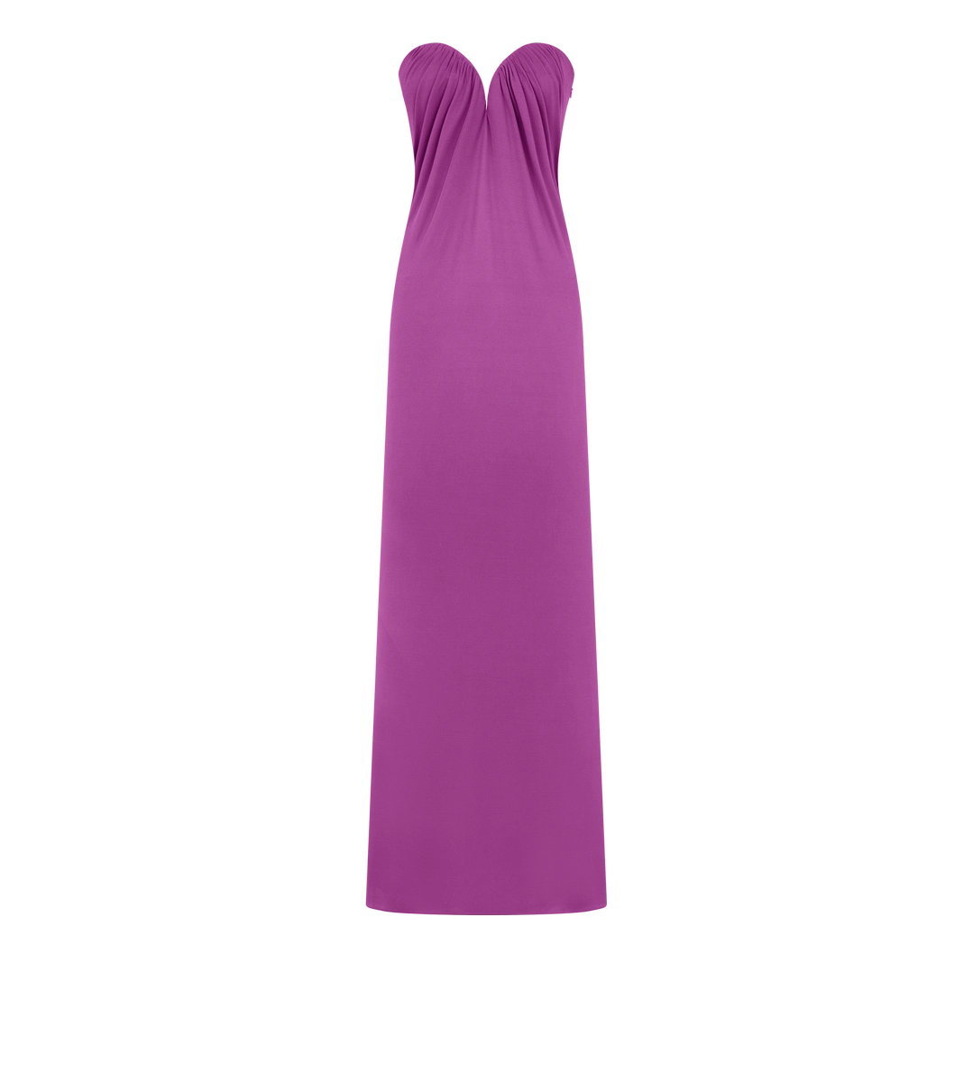 TRÄGERLOSES, DRAPIERTES ABENDKLEID TRÄGERLOSES, DRAPIERTES ABENDKLEID