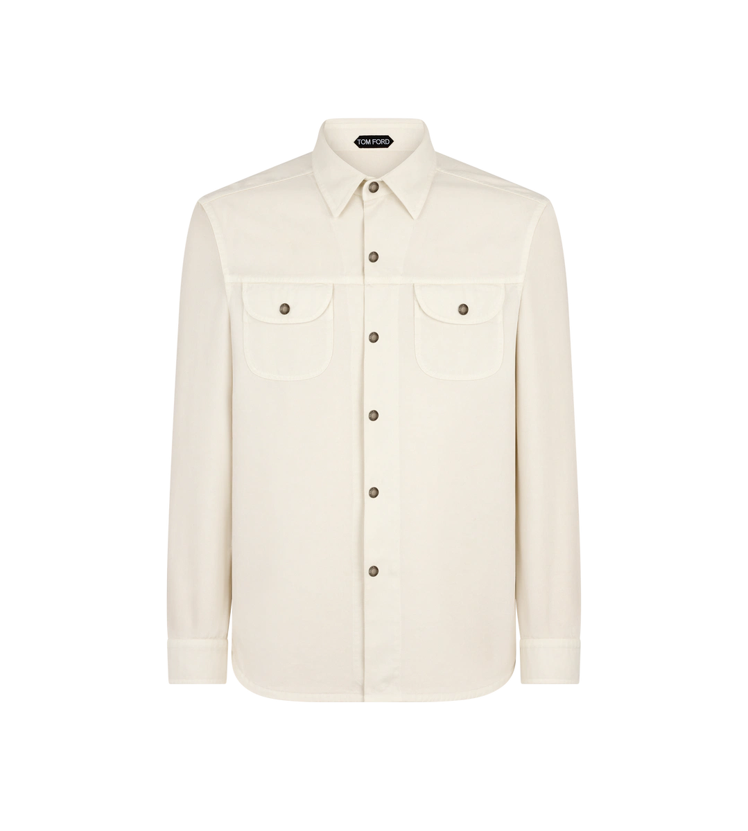 TWILL-OVERSHIRT MIT DRUCKKNÖPFEN