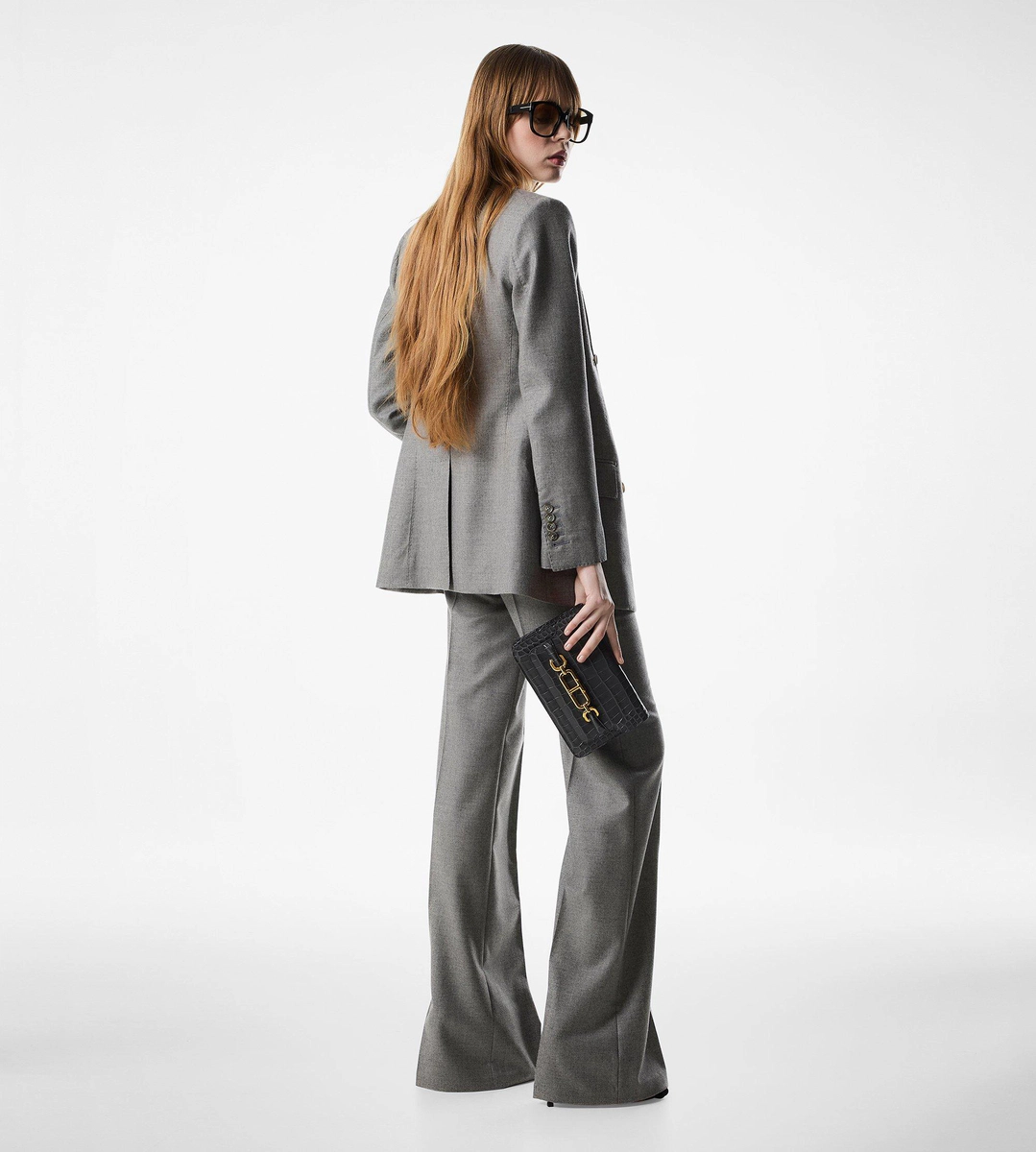 Tailored Bootcut-Hose aus Kaschmir-Flanell Tailored Bootcut-Hose aus Kaschmir-Flanell