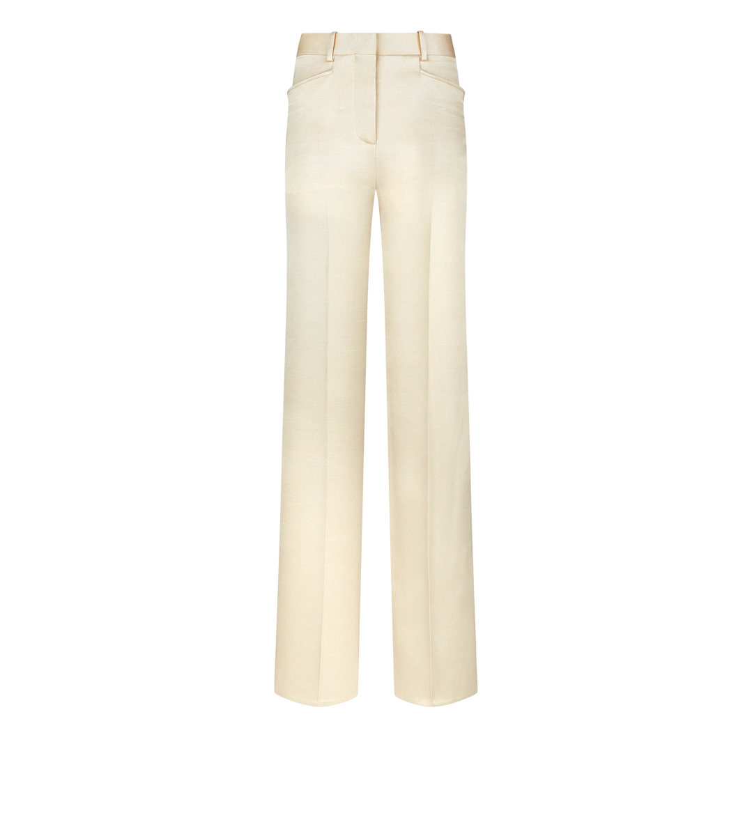 Tailored Bootcut-Hose aus Seiden- und Wolltwill Tailored Bootcut-Hose aus Seiden- und Wolltwill