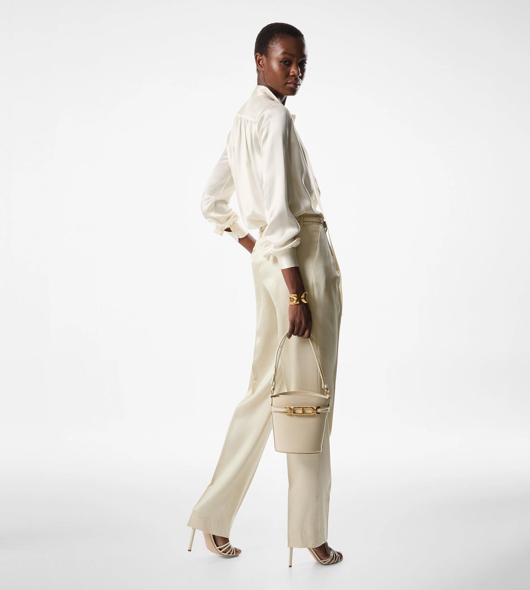 Tailored-Faltenhose aus Seiden- und Wolltwill Tailored-Faltenhose aus Seiden- und Wolltwill