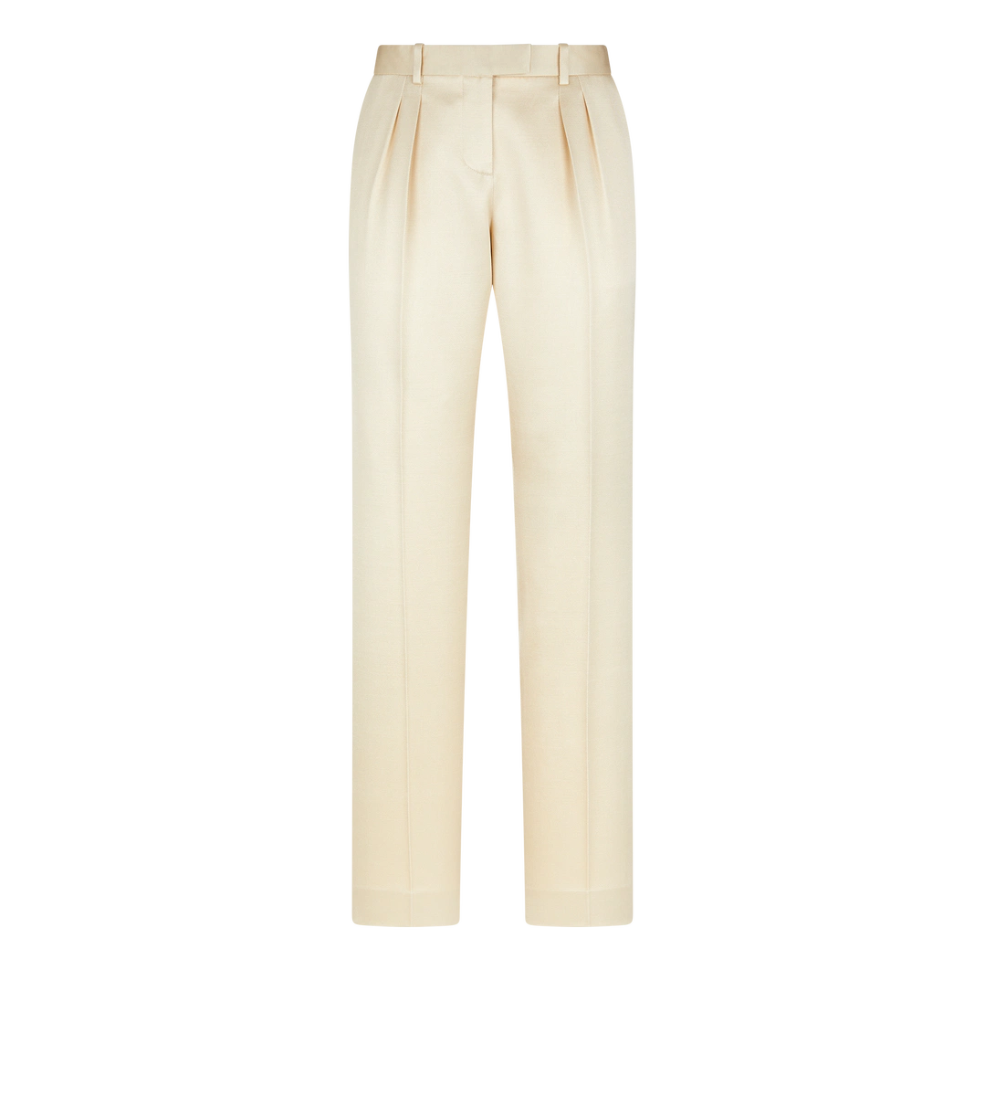 Tailored-Faltenhose aus Seiden- und Wolltwill Tailored-Faltenhose aus Seiden- und Wolltwill