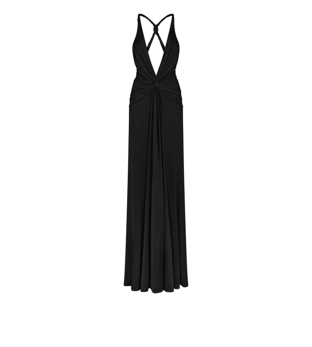 V-AUSSCHNITT CRISS-CROSS ABENDKLEID