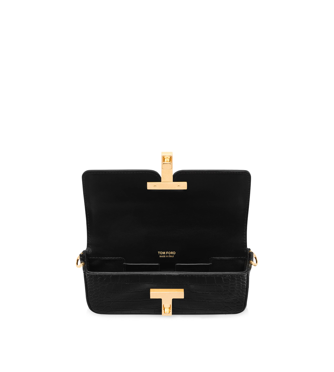 WALLIS MINI-TASCHE AUS GLÄNZENDEM KROKODILLEDER MIT PRÄGUNG WALLIS MINI-TASCHE AUS GLÄNZENDEM KROKODILLEDER MIT PRÄGUNG