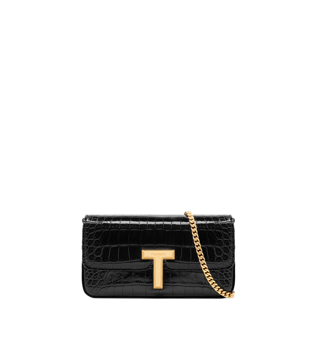 WALLIS MINI-TASCHE AUS GLÄNZENDEM KROKODILLEDER MIT PRÄGUNG WALLIS MINI-TASCHE AUS GLÄNZENDEM KROKODILLEDER MIT PRÄGUNG