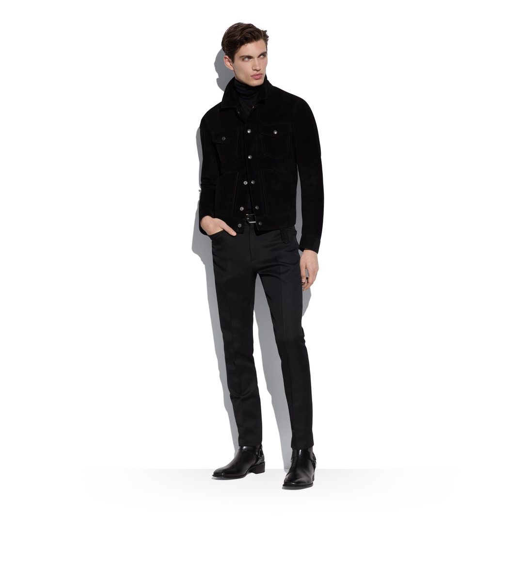Westernjacke aus Kaschmir-Wildleder Westernjacke aus Kaschmir-Wildleder