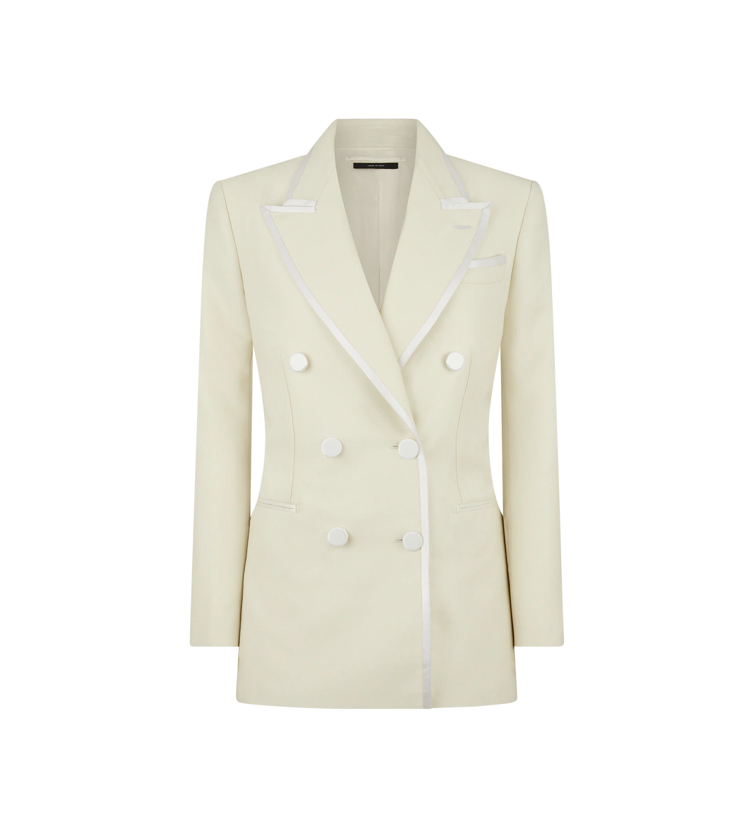 ZWEIREIHIGES SMOKINGJACKET „WALLIS“ AUS SEIDE UND MOHAIR ZWEIREIHIGES SMOKINGJACKET „WALLIS“ AUS SEIDE UND MOHAIR